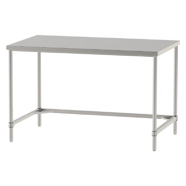 山金工業（株） ステンレスワークテーブル 固定式 H950 SUS304 コの字タイプ WTN ステンレステーブル（ＳＵＳ３０４）固定式 WTN-15090-H950