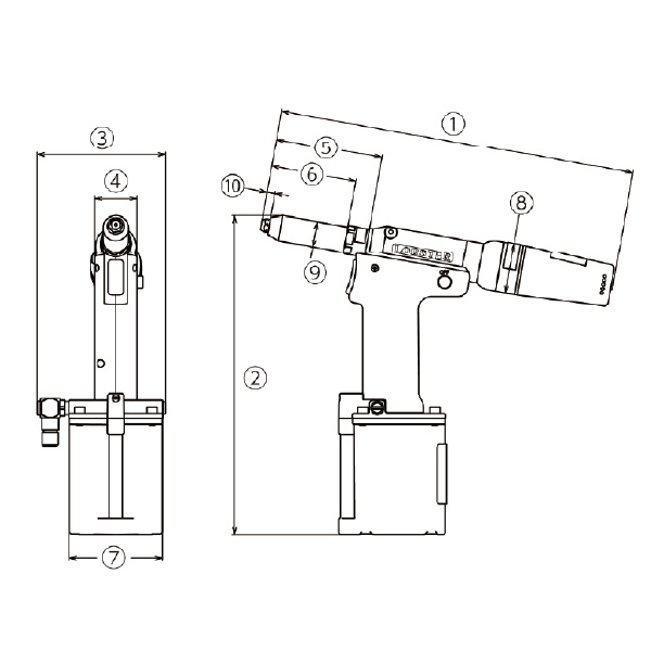 （株）ロブテックス エアーリベッター R1A1PL エアーリベッター R1A1PL