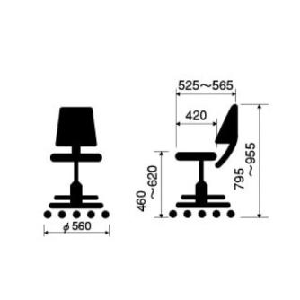 武藤工業（株） 製図用イス CR 製図用イス CR-380