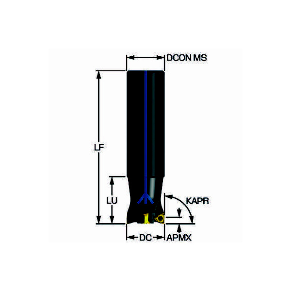 サンドビック（株） コロミルMS60 肩削りカッター MS60 コロミルＭＳ６０　肩削りカッター　【Ｆ】 MS60-AR025O25-11M