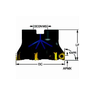 サンドビック（株） コロミルMS60 肩削りカッター MS60 コロミルＭＳ６０　肩削りカッター　【Ｆ】 MS60-R040Q16-11M