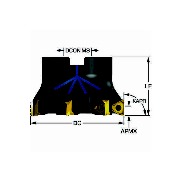 サンドビック（株） コロミルMS60 肩削りカッター MS60 コロミルＭＳ６０　肩削りカッター　【Ｆ】 MS60-R050Q22-11H