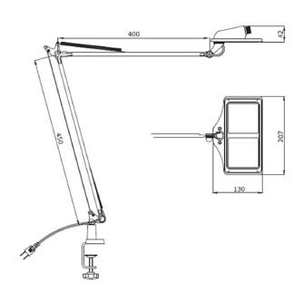 （株）カネカ OLEDデスクライト 2灯タイプ 有機ＥＬデスクライト２灯黒（電球色） LEX-3102BK