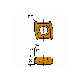 サンドビック（株） コロマントUドリル チップ LCMX コロマントＵドリル　チップ　【Ｃ】 LCMX 02 02 04C-53 4344