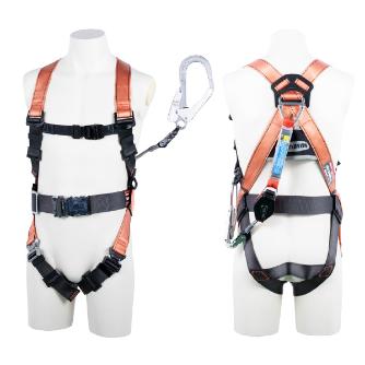 藤井電工（株） フルハーネス型墜落制止用器具セット品 コアハーネスシングルランヤード付(コルトリトラ) 墜落制止用器具フルハーネス型ランヤード付 TH-502-CR93SV-OT-OR-M-R23-BX