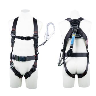 藤井電工（株） フルハーネス型墜落制止用器具セット品 コアハーネスシングルランヤード付(コルトリトラ) 墜落制止用器具フルハーネス型ランヤード付 TH-502-CR93SV-OT-DG-BK-L-R23BX