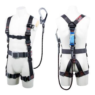 藤井電工（株） フルハーネス型墜落制止用器具セット品 飛燕ハーネスシングルランヤード付(Gブレード) 墜落制止用器具フルハーネス型ランヤード付 TH-506-GB99-OT-DG-LL130K-R26BX