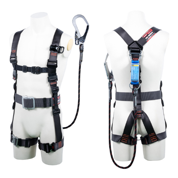 藤井電工（株） フルハーネス型墜落制止用器具セット品 飛燕ハーネスシングルランヤード付(Gブレード) 墜落制止用器具フルハーネス型ランヤード付 TH-506-GB99-OT-DG-LL130K-R26BX