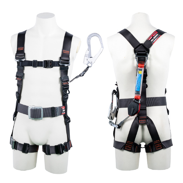 藤井電工（株） フルハーネス型墜落制止用器具セット品 飛燕ハーネスシングルランヤード付(コルトリトラ) 墜落制止用器具フルハーネス型ランヤード付 TH-506-CR93SV-OT-DG-M-R23-BX