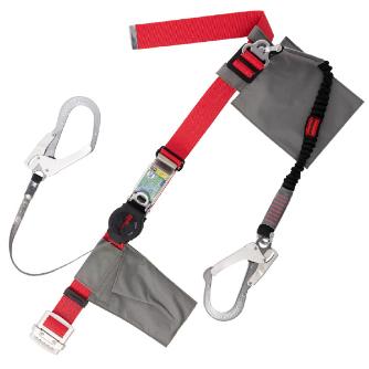 藤井電工（株） 胴ベルト型墜落制止用器具 2丁掛け ワンハンドリトラ+SRリトラ(ランヤード+補助ロープ) ワンハンドリトラ TB-ORL-2-593-NV-R-BK-L-JAN-BX