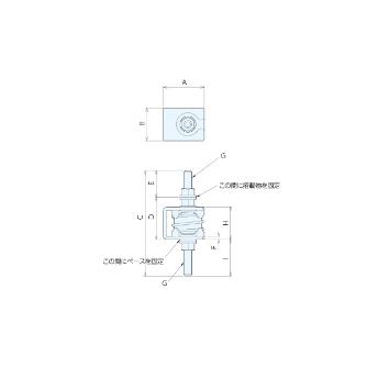 （株）ナベヤ ハイブリッドビルトイン防振マウント(軽量型) BBU ハイブリッドビルトイン防振マウント軽量型 BBU25-075V1