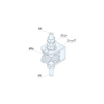 （株）ナベヤ ハイブリッドビルトイン防振マウント(軽量型) BBU ハイブリッドビルトイン防振マウント軽量型 BBU25-160V1