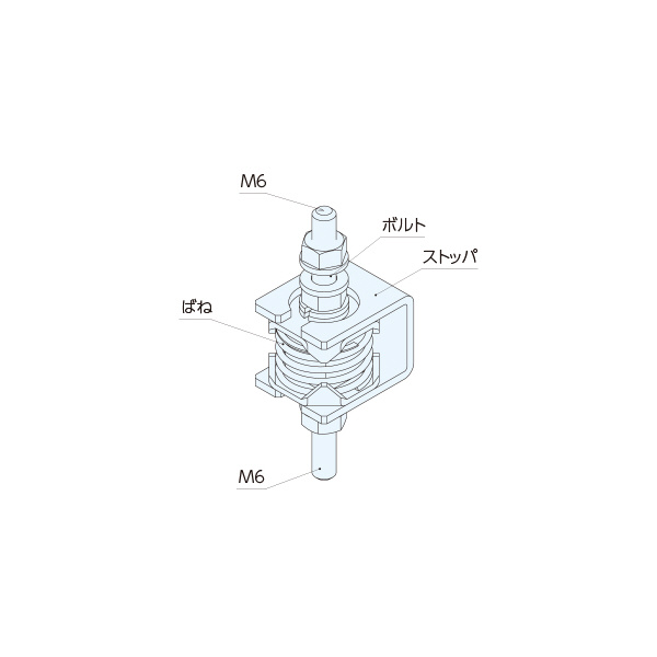 （株）ナベヤ ハイブリッドビルトイン防振マウント(軽量型) BBU ハイブリッドビルトイン防振マウント軽量型 BBU25-500V1