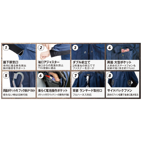 日新被服（株） YZ5392 空冷ベスト ネイビー YZ5392-34 ＹＺ５３９２　空冷ベスト　ネイビー YZ5392-02-3L ﾈｲﾋﾞｰ