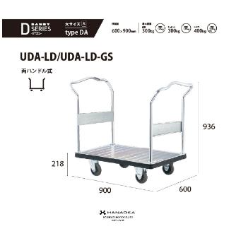 花岡車輌（株） ダンディ台車 Dシリーズ 大 UDA-LD ダンディ　スチール台車 UDA-LD-GS-AC