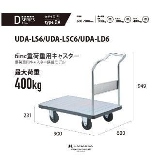 花岡車輌（株） ダンディ台車 Dシリーズ 大 UDA-LS ダンディ　スチール台車 UDA-LS6-AC