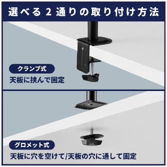 （株）キングジム モニターアーム ARM モニターアーム（１面２軸タイプ）Ｎ ARM110N-BK