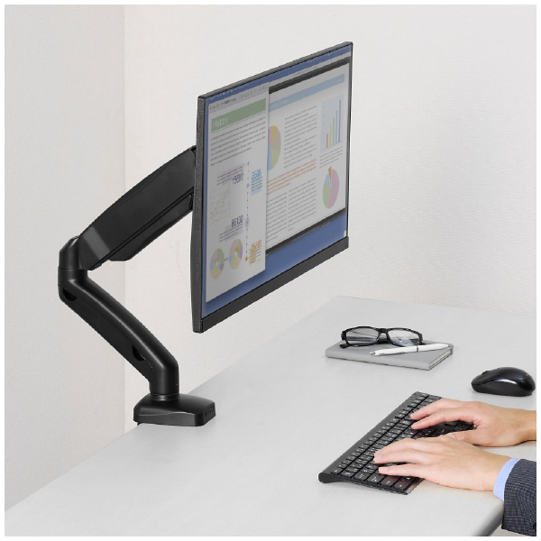 （株）キングジム モニターアーム ARM モニターアーム（１面３軸タイプ）Ｎ ARM130N-BK