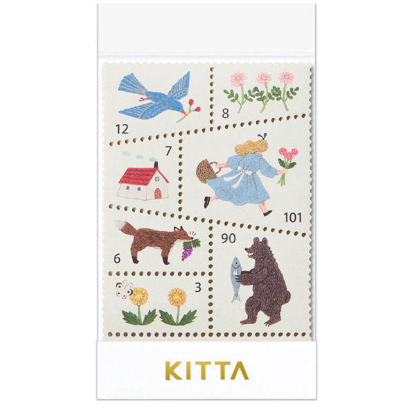 （株）キングジム キッタスペシャル 切手風シール キッタスペシャル（モリノアサ） KITPP007