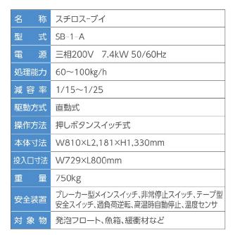 （株）エルコム 発泡スチロール減容機 スチロス SB1 スチロスーブイ SB1-A