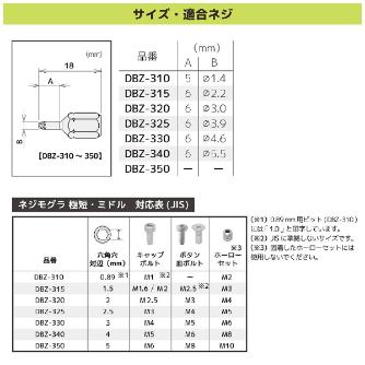 （株）エンジニア ネジモグラ極短セット DBZ ネジモグラ極短セット DBZ-301P