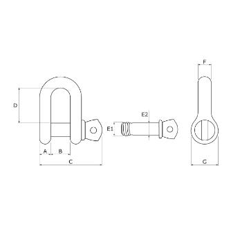 オーエッチ工業（株） ピン脱落防止シャックル SCR ピン脱落防止シャックル SCR-20T