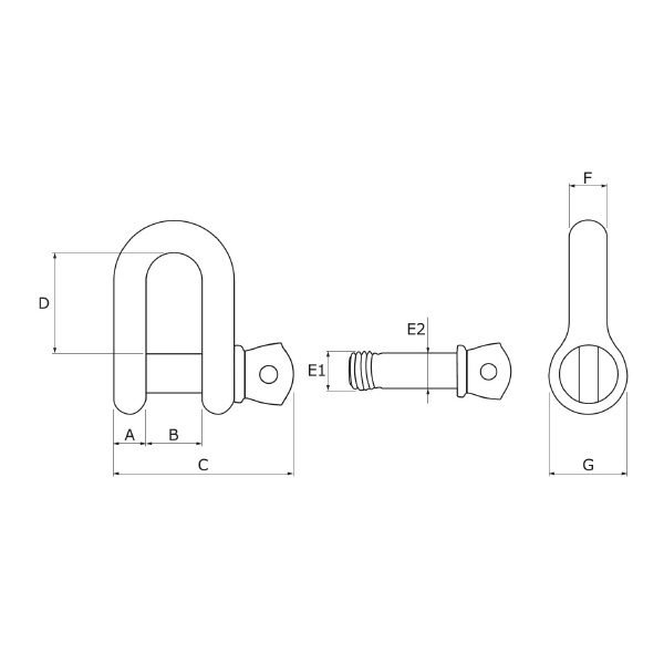 オーエッチ工業（株） ピン脱落防止シャックル SCR ピン脱落防止シャックル SCR-32T