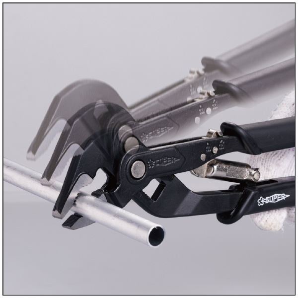 （株）スーパーツール スリムヘッドウォーターポンププライヤ(フルオートタイプ) スリムヘッドウォーターポンププライヤ GWA250SB