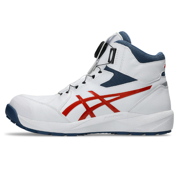 アシックスジャパン（株） 安全靴・作業靴 ウィンジョブ CP314 1273A124 ホワイト×チェリートマト ＷＩＮＪＯＢ　ＣＰ３１４　ＢＯＡ 1273A124.100 25.0 (CP314)