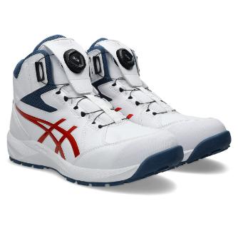 アシックスジャパン（株） 安全靴・作業靴 ウィンジョブ CP314 1273A124 ホワイト×チェリートマト ＷＩＮＪＯＢ　ＣＰ３１４　ＢＯＡ 1273A124.100 28.0 (CP314)