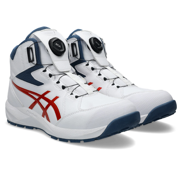 アシックスジャパン（株） 安全靴・作業靴 ウィンジョブ CP314 1273A124 ホワイト×チェリートマト ＷＩＮＪＯＢ　ＣＰ３１４　ＢＯＡ 1273A124.100 28.0 (CP314)