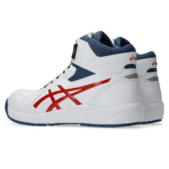 アシックスジャパン（株） 安全靴・作業靴 ウィンジョブ CP314 1273A124 ホワイト×チェリートマト ＷＩＮＪＯＢ　ＣＰ３１４　ＢＯＡ 1273A124.100 28.0 (CP314)