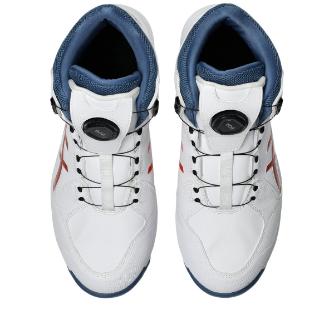 アシックスジャパン（株） 安全靴・作業靴 ウィンジョブ CP314 1273A124 ホワイト×チェリートマト ＷＩＮＪＯＢ　ＣＰ３１４　ＢＯＡ 1273A124.100 28.0 (CP314)