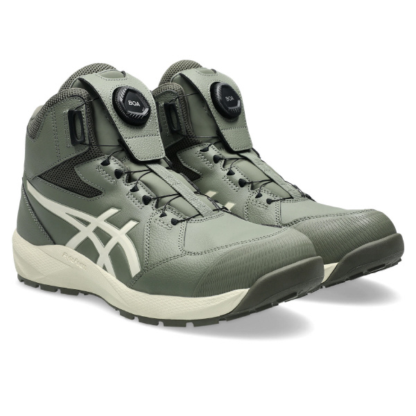 アシックスジャパン（株） 安全靴・作業靴 ウィンジョブ CP314 1273A124 ライケングリーン×バーチ ＷＩＮＪＯＢ　ＣＰ３１４　ＢＯＡ 1273A124.300 26.0 (CP314)