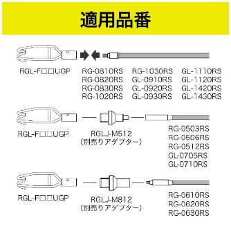 ジェフコム（株） 先端誘導フック金具 RGL-F 先端誘導フック金具 RGL-F90UGP