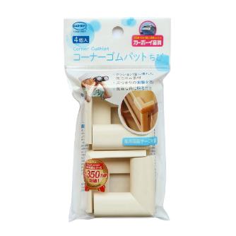 （株）カーボーイ コーナーゴムパットちび4P BS コーナーゴムパットちび４Ｐ　アイボリー BS13