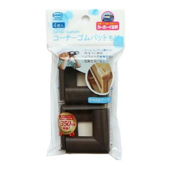 （株）カーボーイ コーナーゴムパットちび4P BS コーナーゴムパットちび４Ｐ　ブラック BS14