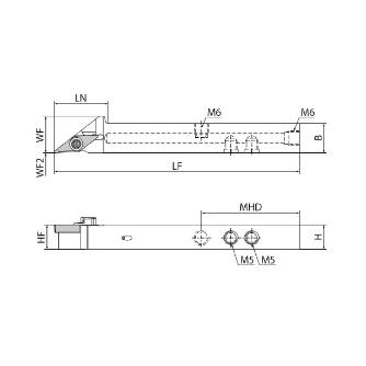 京セラ（株） ホルダ 外径旋削用 SVJP ホルダ　外径旋削用 SVJPR1012H-11FFJCTM