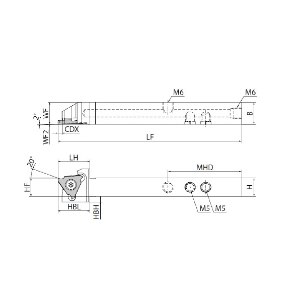 京セラ（株） ホルダ 溝用 KGBF ホルダ　溝用 KGBFR1012H-16FJCTM