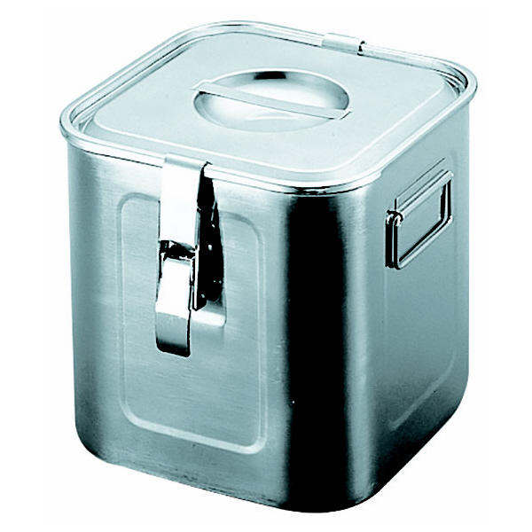 スギコ産業（株） UK 18-8角パッキン・フック付角キッチンポット ＵＫ　１８－８角キッチンポット 18-8ｶｸｷｯﾁﾝﾎﾟｯﾄ27CM