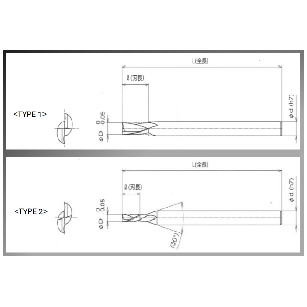 ＹＭＫＴニチアロイ ウレタンゴム用エンドミル 右刃左ネジレ UGE ゴム用スクエアエンドミル UGE-0130045