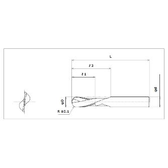 ＹＭＫＴニチアロイ ウレタンゴム用ボールエンドミル UGBE ゴム用ボールエンドミル UGBE-0100050