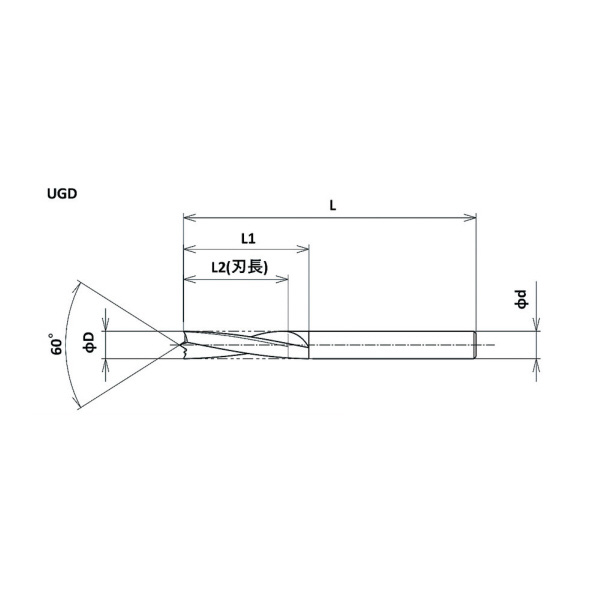 ＹＭＫＴニチアロイ ウレタンゴム用ソリッドドリル UGD ゴム用ドリル UGD-8