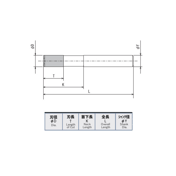 ＹＭＫＴアイゼン 電着エンドミル(底面座ぐりタイプ) ED-EMCB-QC 電着エンドミル ED-EMCB-QC10X16X400