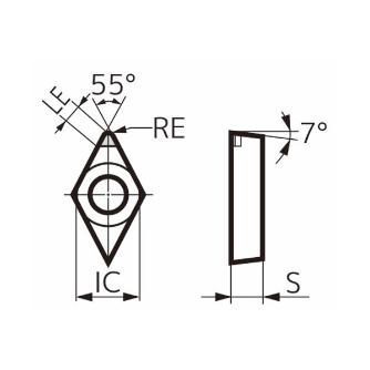 住友電気工業（株） スミダイヤ スローアウェイチップ NF-DCMT-LD スミダイヤ　スローアウェイチップ NF-DCMT11T302N-LD DA1000