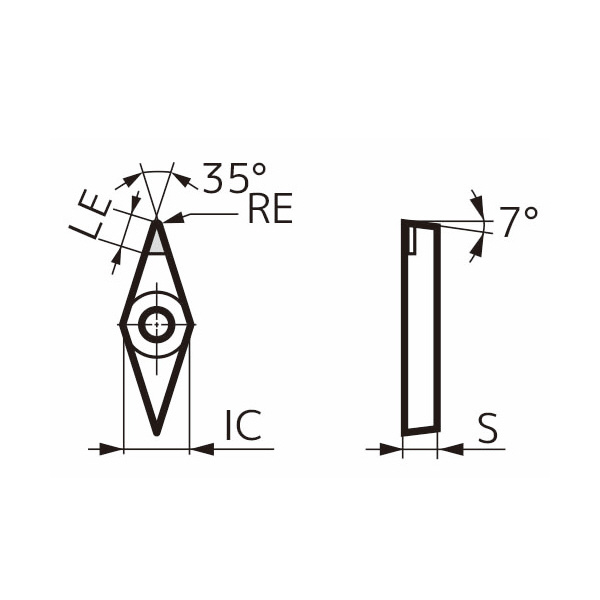 住友電気工業（株） スミダイヤ スローアウェイチップ NF-VCMT-GD スミダイヤ　スローアウェイチップ NF-VCMT160408N-GD DA1000