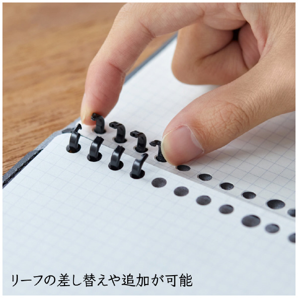 （株）キングジム レザフェスU リングノート テフレーヌ A5 レザフェスＵ　ＲＮ　テフレーヌ　オリーブ 9854TELU-OL