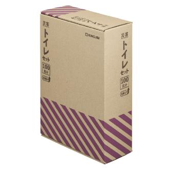 （株）キングジム 災害トイレセット消臭力UP(100回分) 災害トイレセット消臭力ＵＰ（１００回分） TLS-500