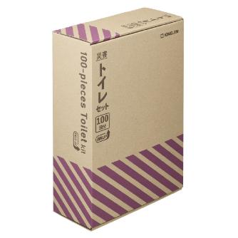 （株）キングジム 災害トイレセット消臭力UP(100回分) 災害トイレセット消臭力ＵＰ（１００回分） TLS-500