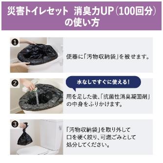 （株）キングジム 災害トイレセット消臭力UP(100回分) 災害トイレセット消臭力ＵＰ（１００回分） TLS-500